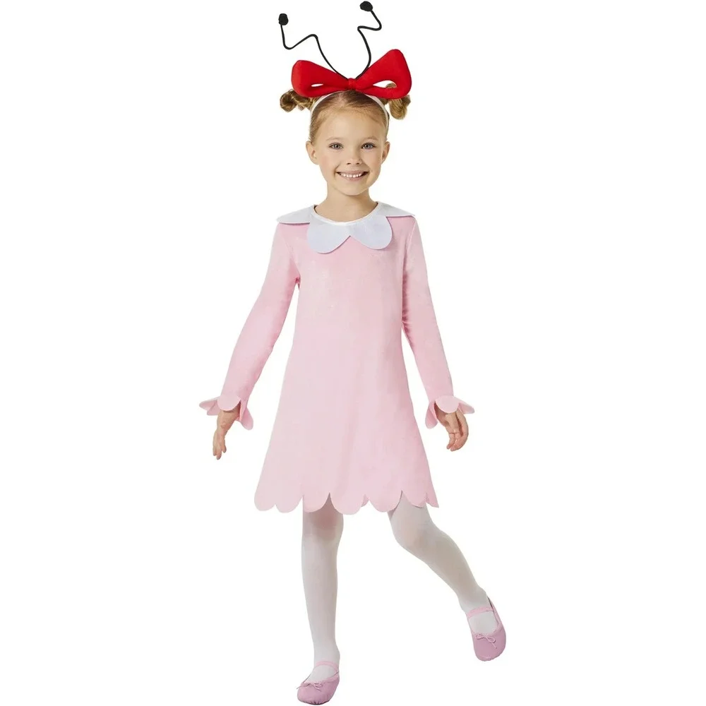 Dr. Seuss Grinch Cindy-Lou Who‎ Toddler Costume Dress & Headband Size 2T